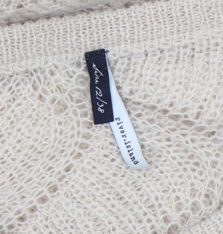 Womens UK Size 12 River Island Beige Pullover Jumper