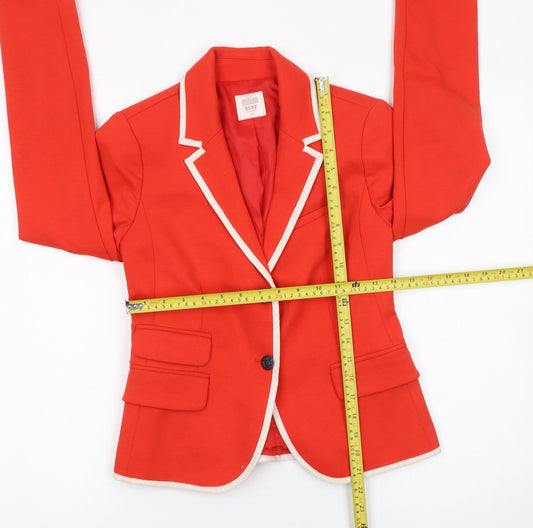 Womens UK Size 4 Gap Regular Red Blazer