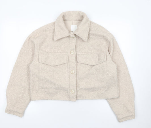Womens UK Size 12 H&M Beige Basic Jacket