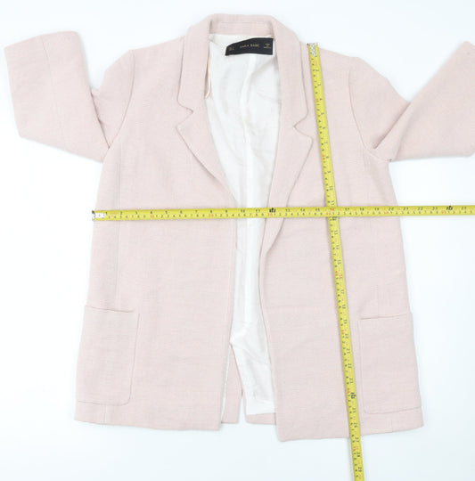 Womens UK Size S Zara Basic Regular Beige Blazer