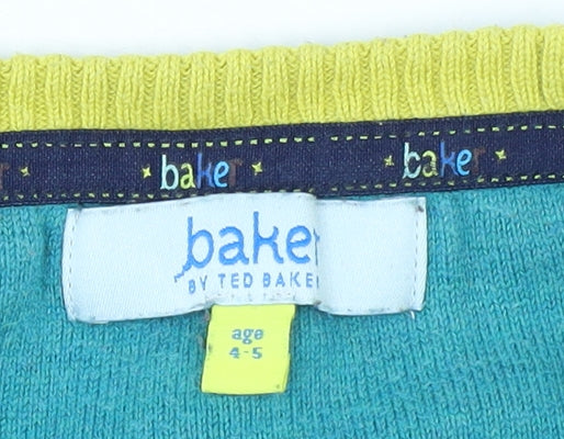 Boys UK Size 4-5 Years Baker by Ted Baker Blue Pullover Jumper