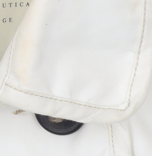 Womens UK Size One Size Quba & Co White Trench Coat