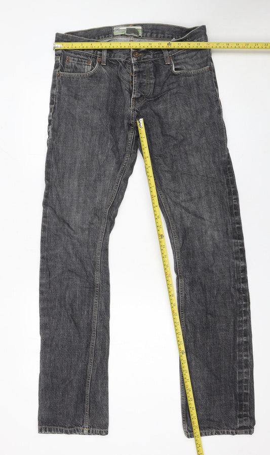 Mens UK Size L Topman Slim Fit Skinny Grey Jeans