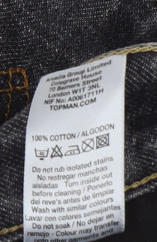 Mens UK Size L Topman Slim Fit Skinny Grey Jeans