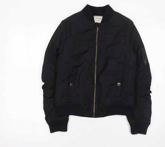 Girls UK Size 12 Years NEXT Black Bomber Jacket