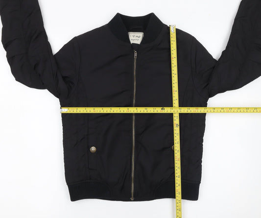 Girls UK Size 12 Years NEXT Black Bomber Jacket