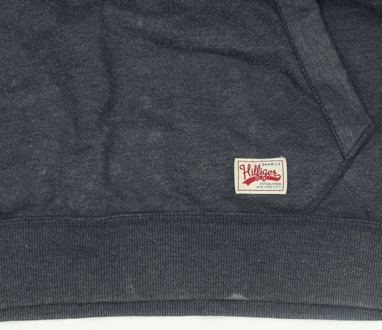 Mens UK Size L Hilfiger Denim Blue Pullover Hoodie