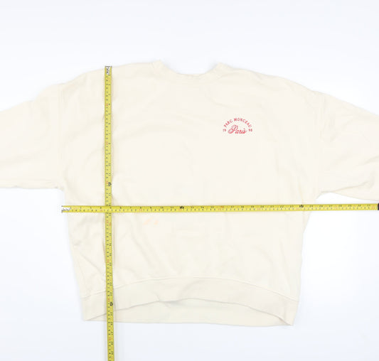 Womens UK Size L NEXT Beige Pullover Sweatshirt