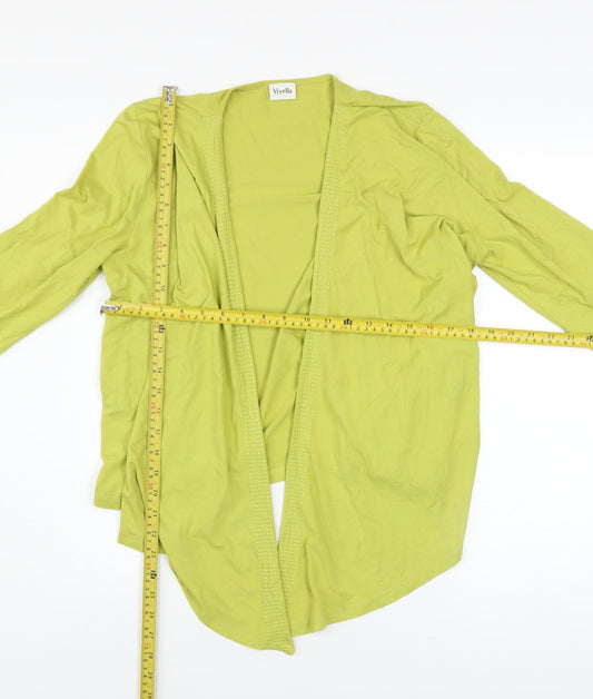 Womens UK Size M Viyella Green Cardigan Jumper