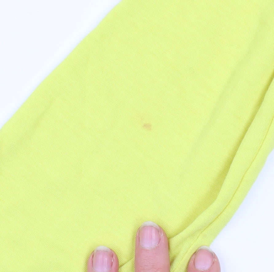 Womens UK Size S Sandwich Yellow Basic T-Shirt