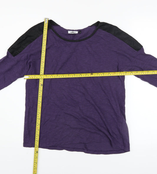 Womens UK Size L Only Purple Pullover Jumper