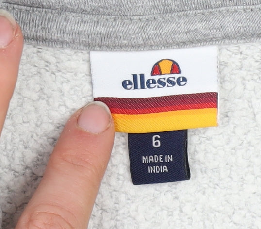 Womens UK Size 6 ellesse Grey Full Zip Hoodie