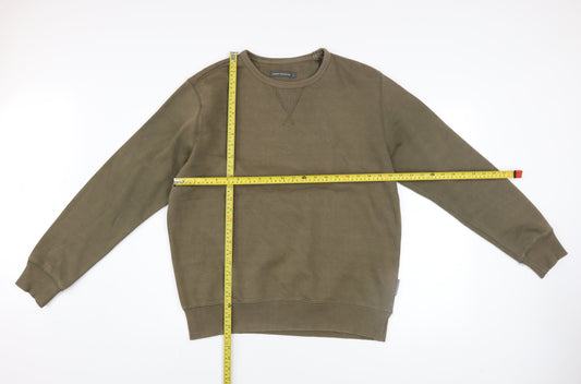 Mens UK Size L French Connection Green Pullover Sweatshirt
