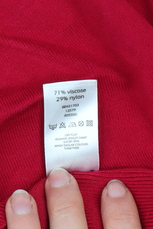 Womens UK Size 14 Florence & Fred Red Pullover Jumper