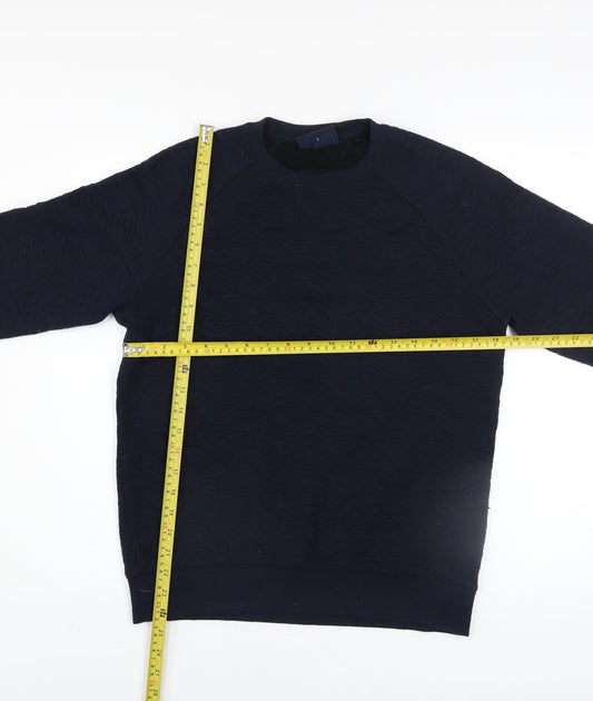 Mens UK Size S Armani Jeans Blue Pullover Sweatshirt