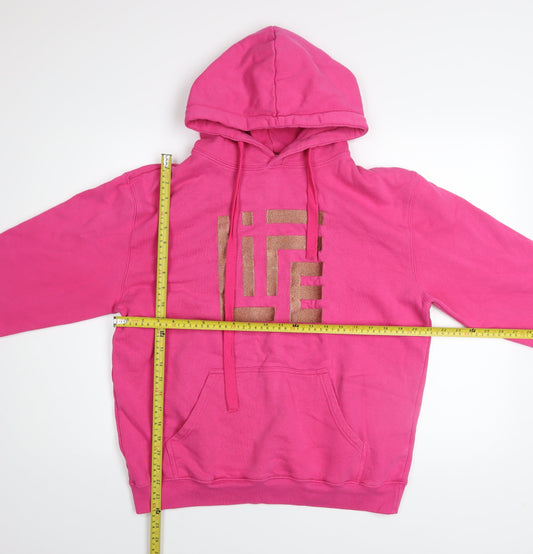 Womens UK Size L Acti Life Pink Pullover Hoodie