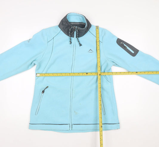 Womens UK Size M K-Way Blue Full Zip Sweatshirt