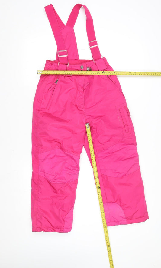 Girls UK Size 10-12 Years Weatherproof 32 Degrees Regular Fit Snow Pants Pink Tr