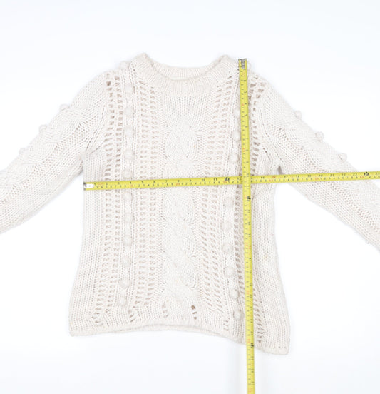 Womens UK Size 8 Falmer Heritage Ivory Pullover Jumper