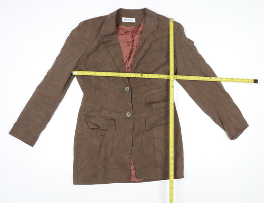 Principles Women’s Brown Single Breasted Lined Blazer UK 10 Classic Fit