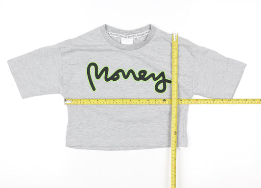 Boys UK Size 11-12 Years Money Grey Basic T-Shirt