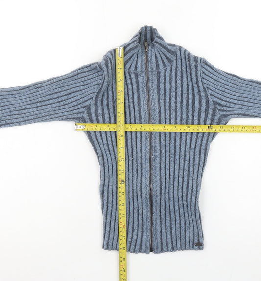 Teens UK Size 14 Pull&Bear Blue Full Zip Jumper