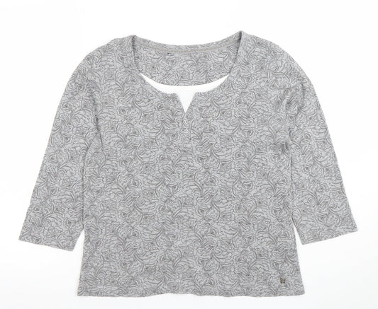 Womens UK Size 14 Debenhams Grey Basic T-Shirt