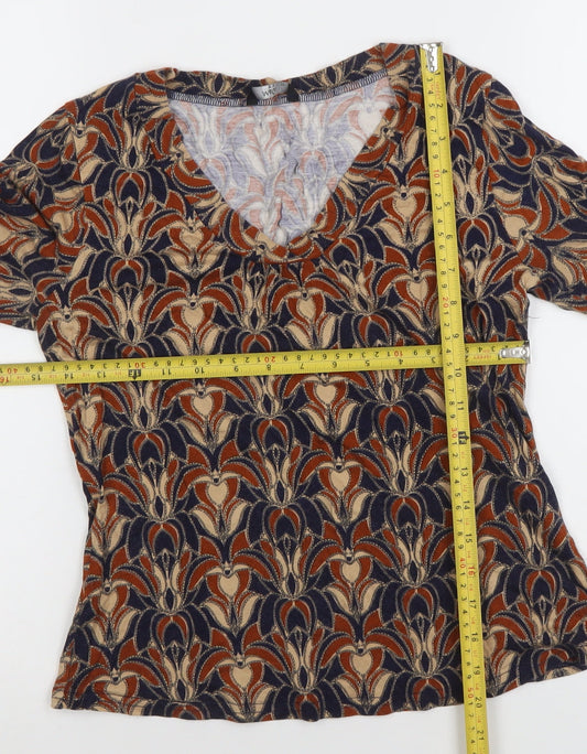 Womens UK Size 10 M&Co Multicoloured Tunic Blouse