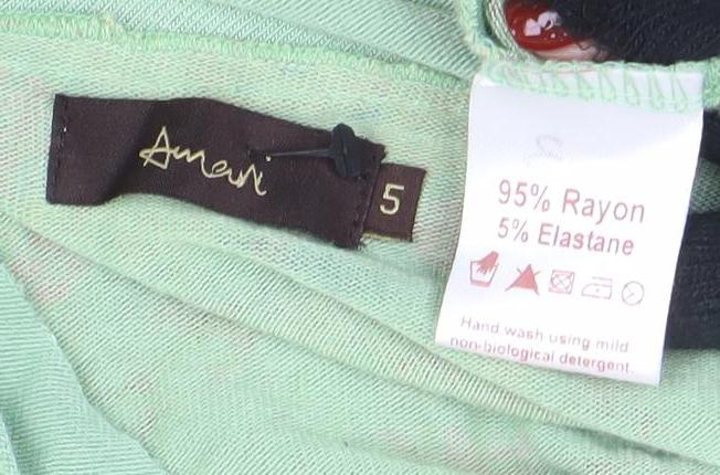 Womens UK Size S Amari Green Cardigan Jumper