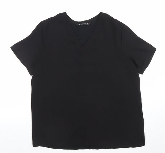 Womens UK Size M Dunnes Black Basic T-Shirt