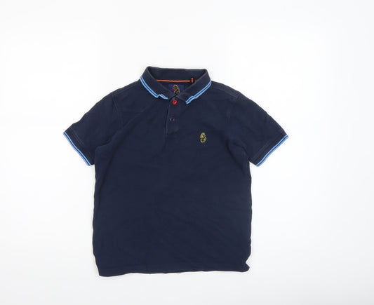 Luke Junior Boys Blue 8-9 Years Polo Shirt Cotton Short Sleeve