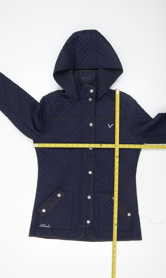 Womens UK Size 12 Voi Jeans Co. Blue Quilted Coat