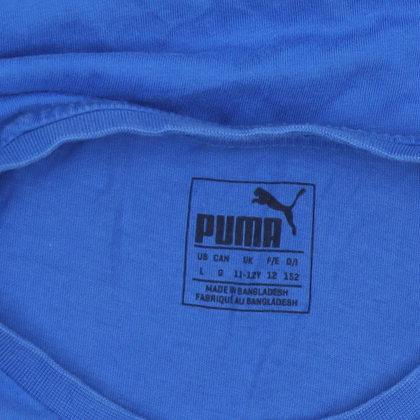 Boys UK Size 11-12 Years PUMA Blue Basic T-Shirt