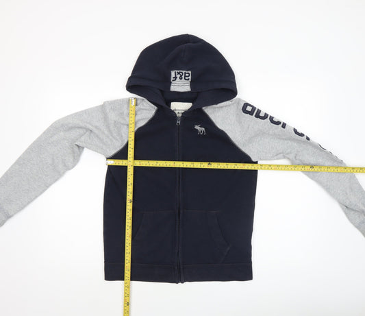 Boys UK Size 13-14 Years abercrombie kids Blue Full Zip Hoodie