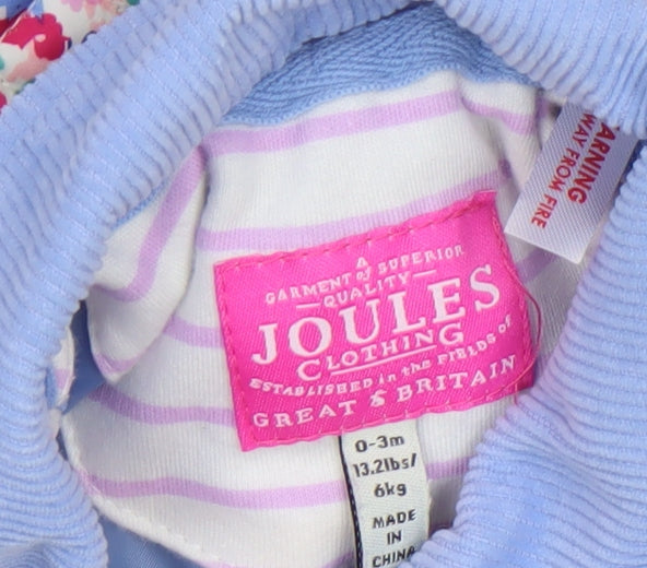 Additional view of Joules unisex baby multicoloured quilted floral jacket 0-3 months