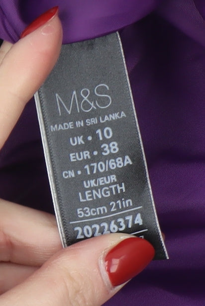 Womens UK Size 10 Marks and Spencer Straight & Pencil Twill Skirt