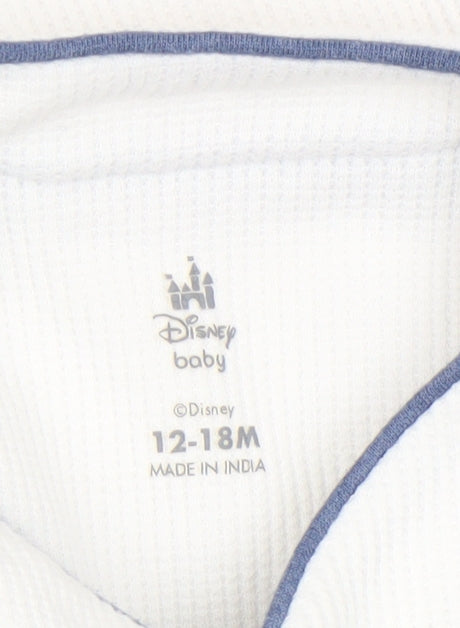 Additional view of Disney Baby Mickey Mouse White Button-Up Jersey T-Shirt 12-18M
