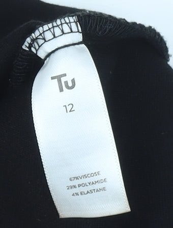 Womens UK Size 12 TU Regular Black Blazer