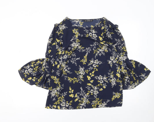 Womens UK Size 10 Dunnes Blue Tunic Blouse
