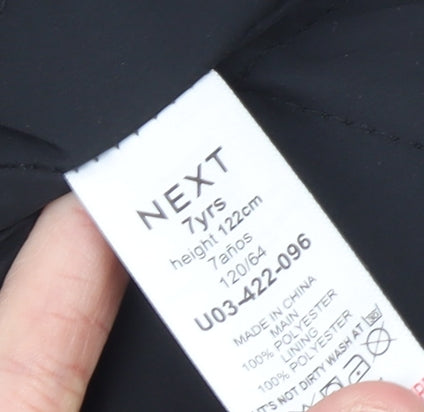 Boys UK Size 7 Years NEXT Black Shirt Jacket