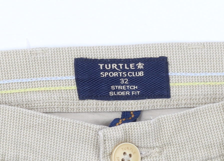 Mens UK Size M Turtle Slim Fit Chino Beige Trousers