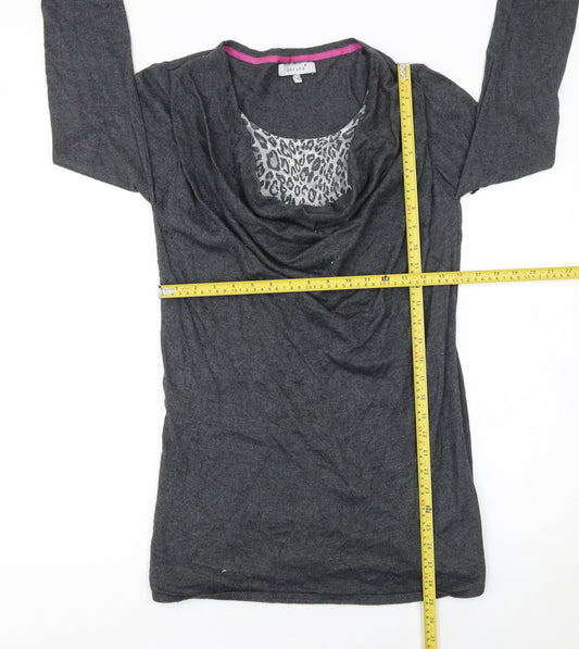 Womens UK Size 14 Marks and Spencer Grey Tunic Jumper