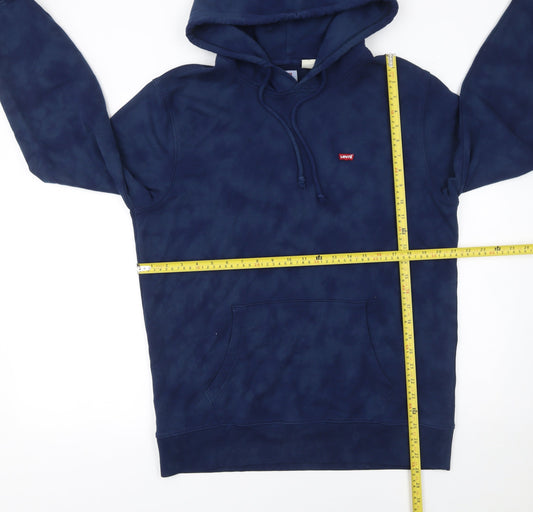 Mens UK Size M Levi's Blue Pullover Hoodie