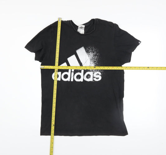 Mens UK Size S adidas Black T-Shirt