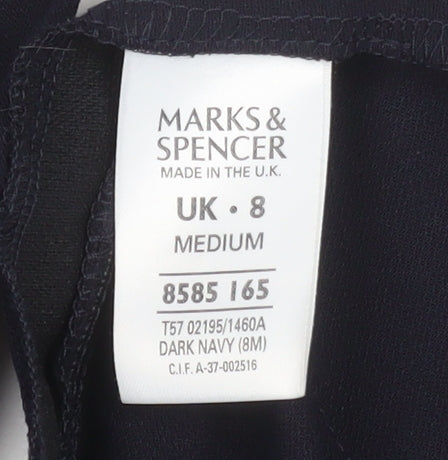 Womens UK Size 8 Marks and Spencer Regular Fit Business Casual Workwear Blue Tro
