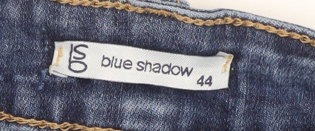 Mens UK Size L Blue Shadow Regular Fit Straight Blue Jeans