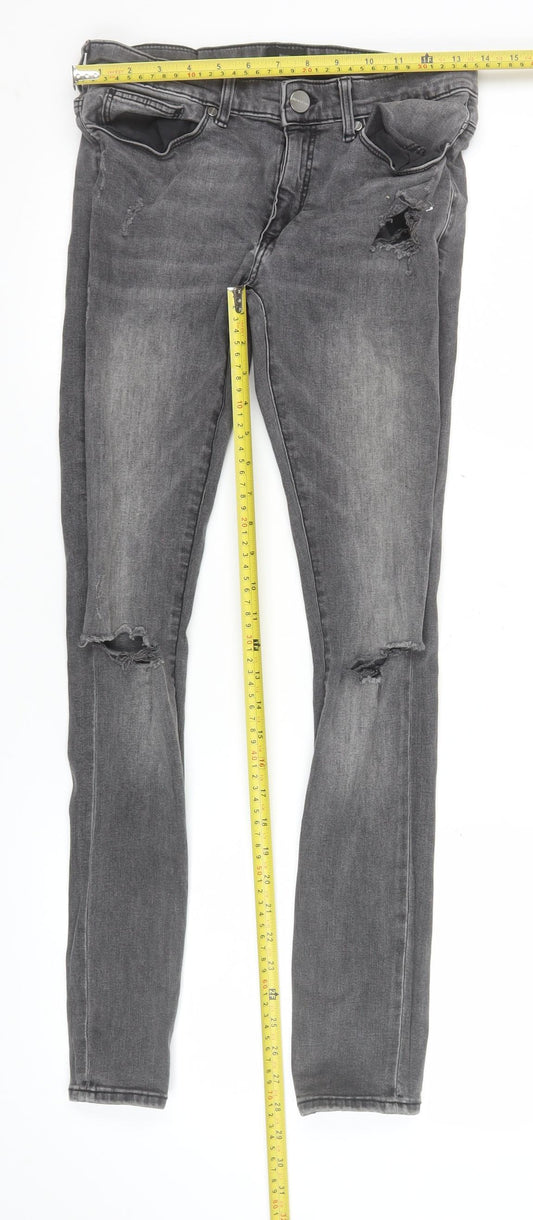 Womens UK Size 28 River Island Slim Fit Skinny Grey Jeans