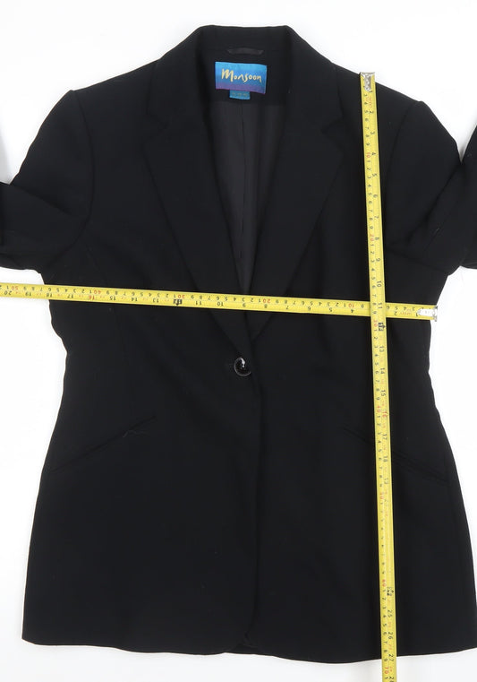 Womens UK Size 12 Monsoon Regular Black Blazer