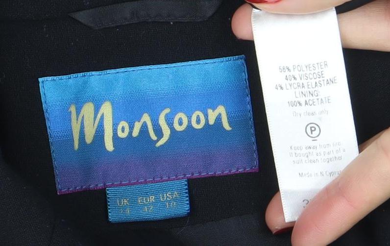 Womens UK Size 12 Monsoon Regular Black Blazer