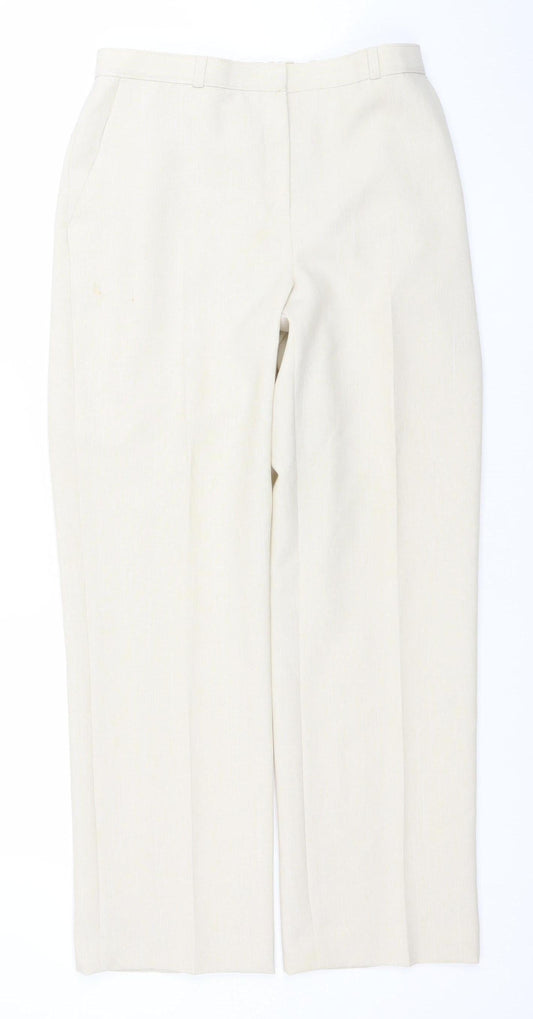 Womens UK Size 10 BHS Regular Fit CasualBusinessWorkwear Beige Trousers